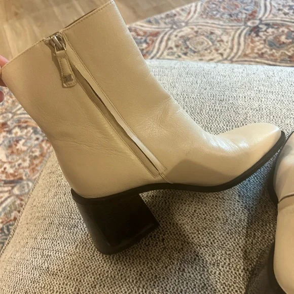 Sam Edelman Winnie Ankle Boots Ivory Size 9.5 New - Picture 11 of 11